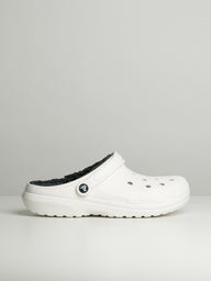 MENS CROCS CLASSIC LINED CLOG - WHITE/GREY