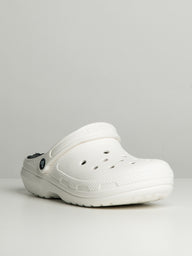 MENS CROCS CLASSIC LINED CLOG - WHITE/GREY