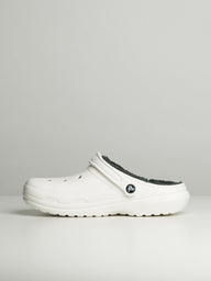 MENS CROCS CLASSIC LINED CLOG - WHITE/GREY