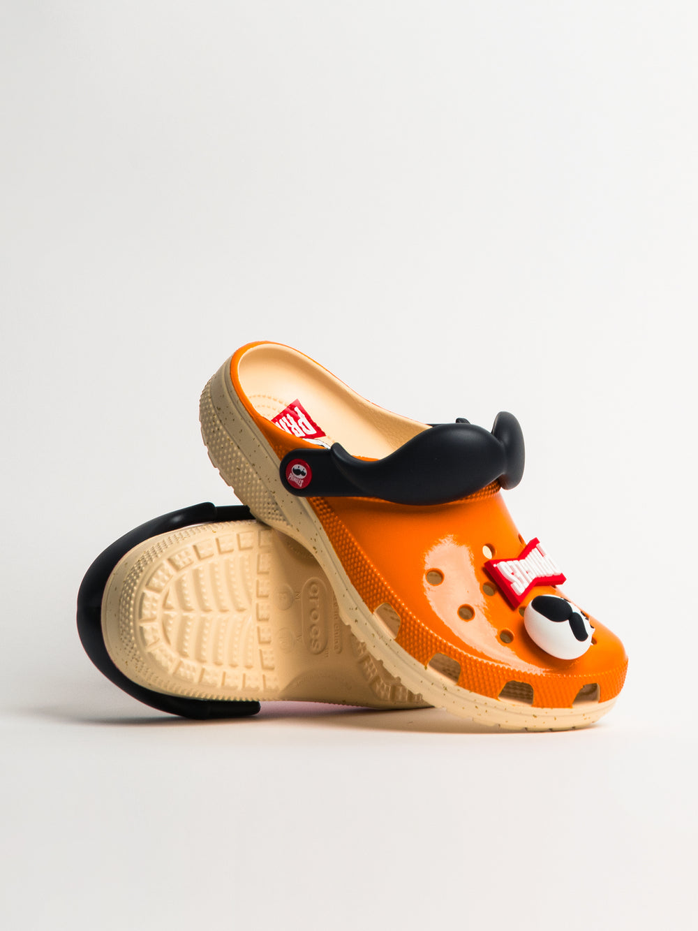 MENS CROCS PRINGLES CLASSIC CLOG - ORANGE/RED - CLEARANCE