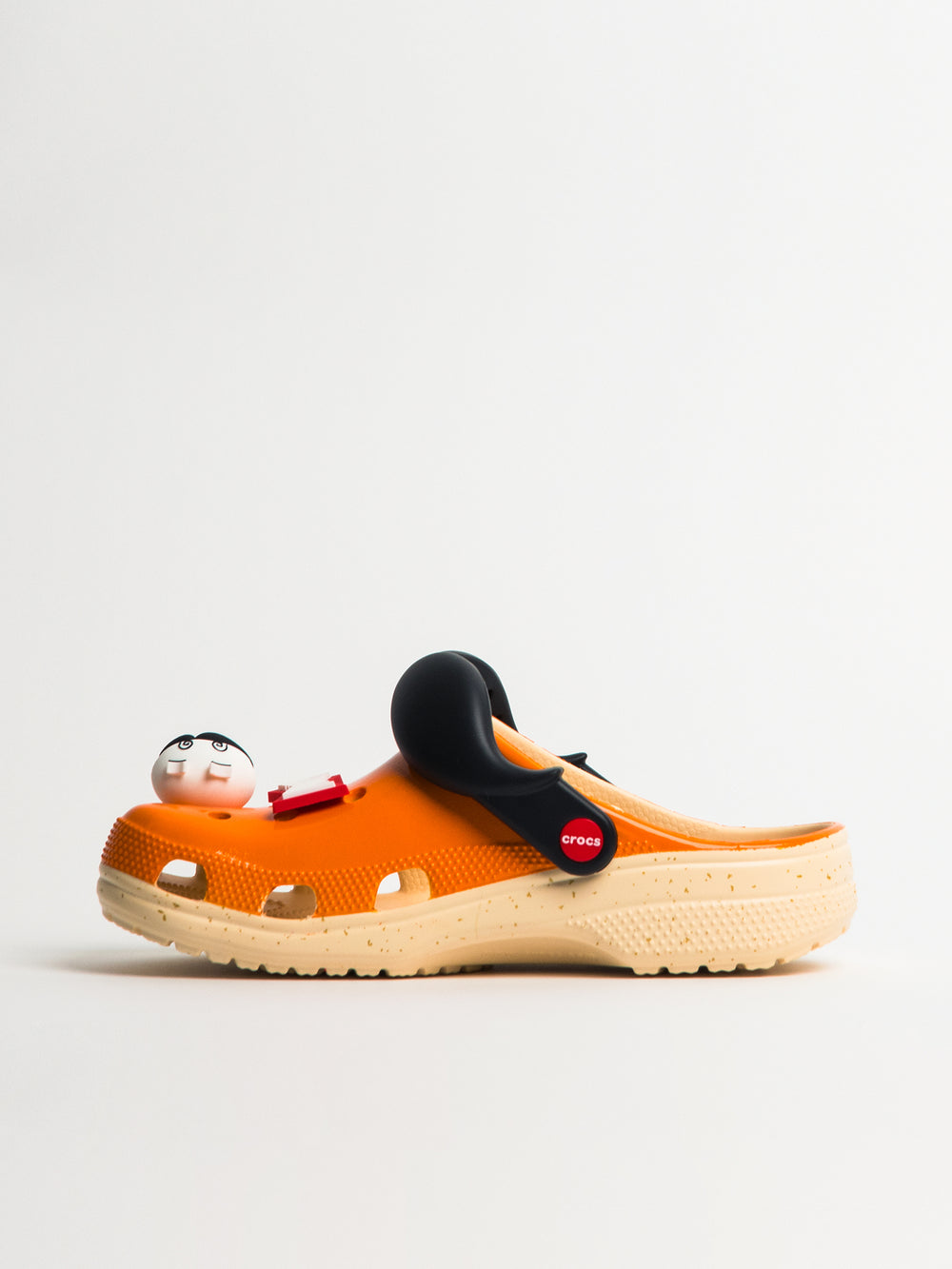MENS CROCS PRINGLES CLASSIC CLOG - ORANGE/RED - CLEARANCE