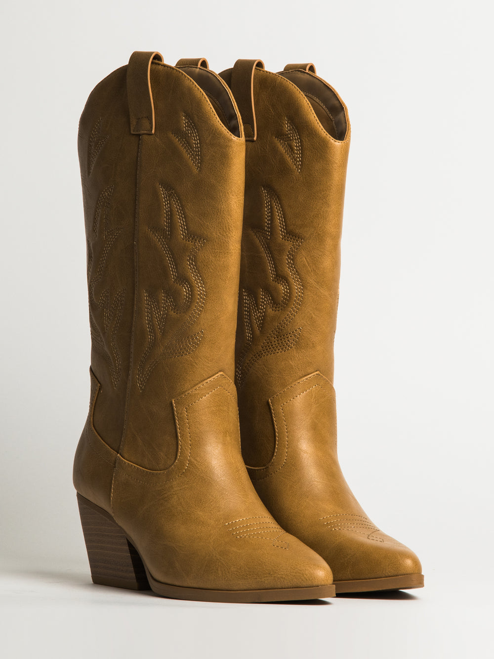 WOMENS HARLOW STASSIE COWBOY BOOTS - TAN