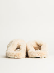 WOMENS HARLOW CROSSOVER SLIPPER - CREME