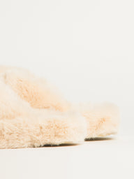 WOMENS HARLOW CROSSOVER SLIPPER - CREME