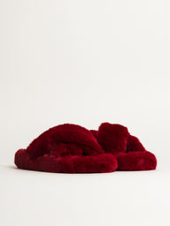 WOMENS HARLOW CROSSOVER SLIPPER - RED