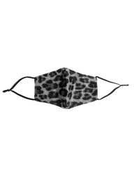 KW FASHION CORP LEOPARD VELVET MASK - BLACK - CLEARANCE