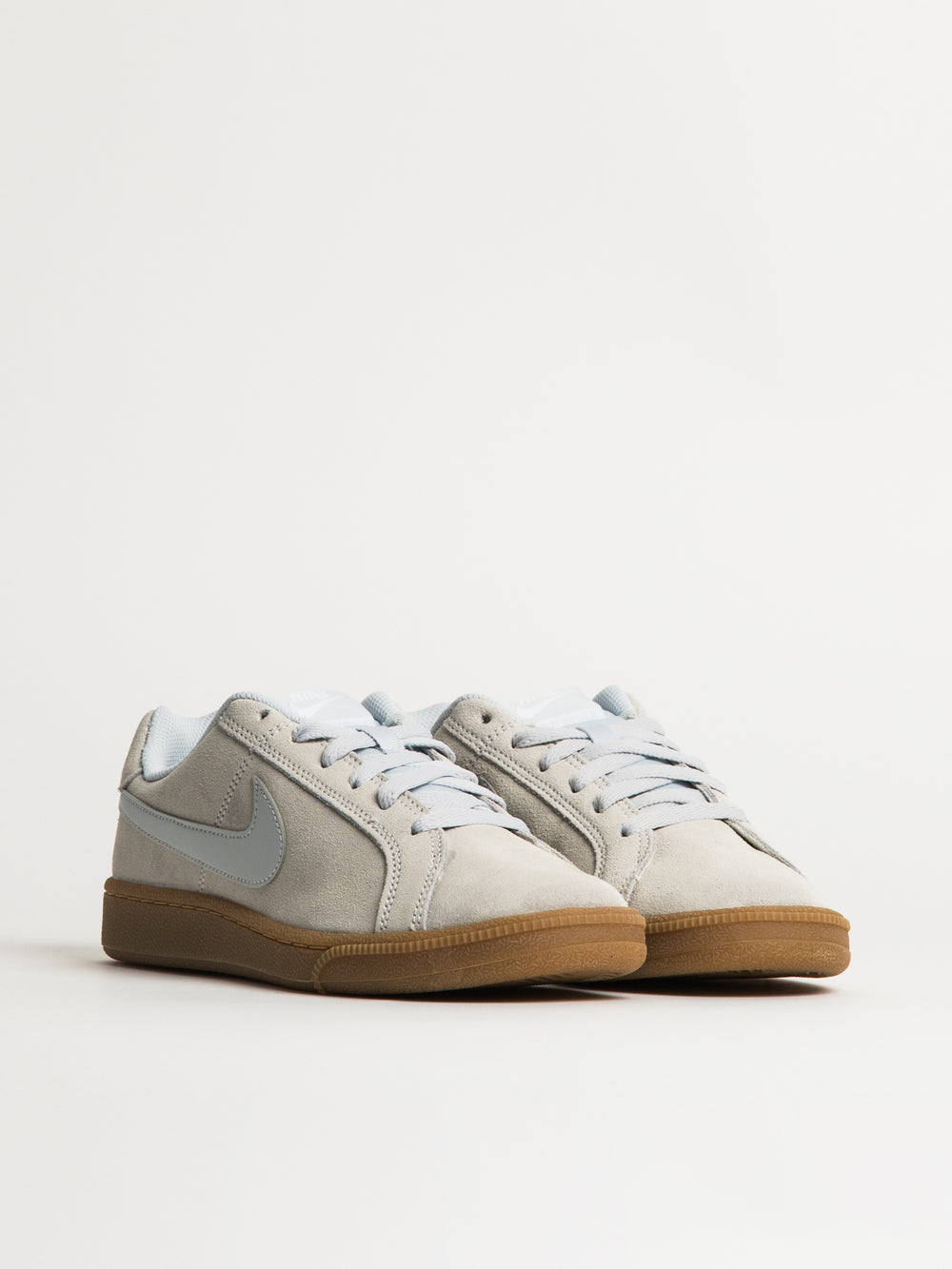 WOMENS NIKE COURT ROYALE SUEDE SNEAKERS - PLATINUM