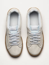 WOMENS NIKE COURT ROYALE SUEDE SNEAKERS - PLATINUM
