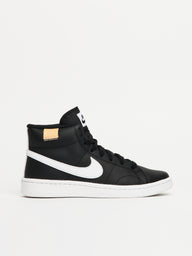 WOMENS NIKE COURT ROYALE 2 MID SNEAKER - BLACK/WHITE