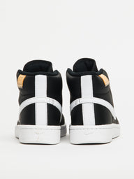 WOMENS NIKE COURT ROYALE 2 MID SNEAKER - BLACK/WHITE