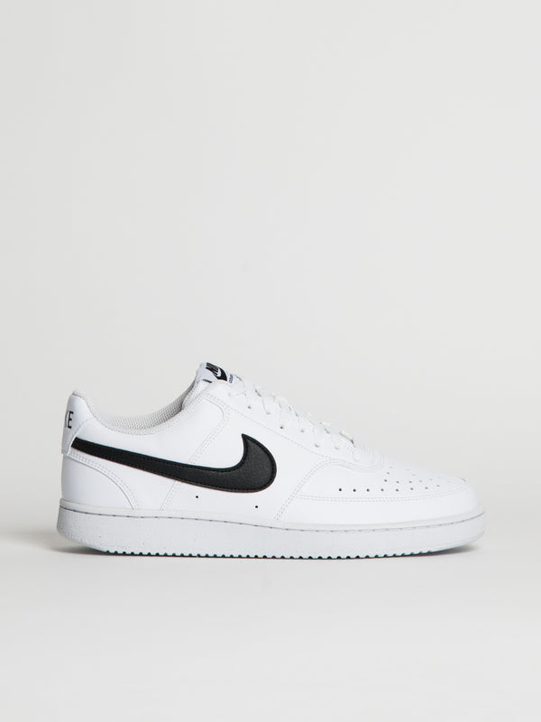 MENS NIKE COURT VISION LOW NEXT NATURE SNEAKER - WHITE/BLACK