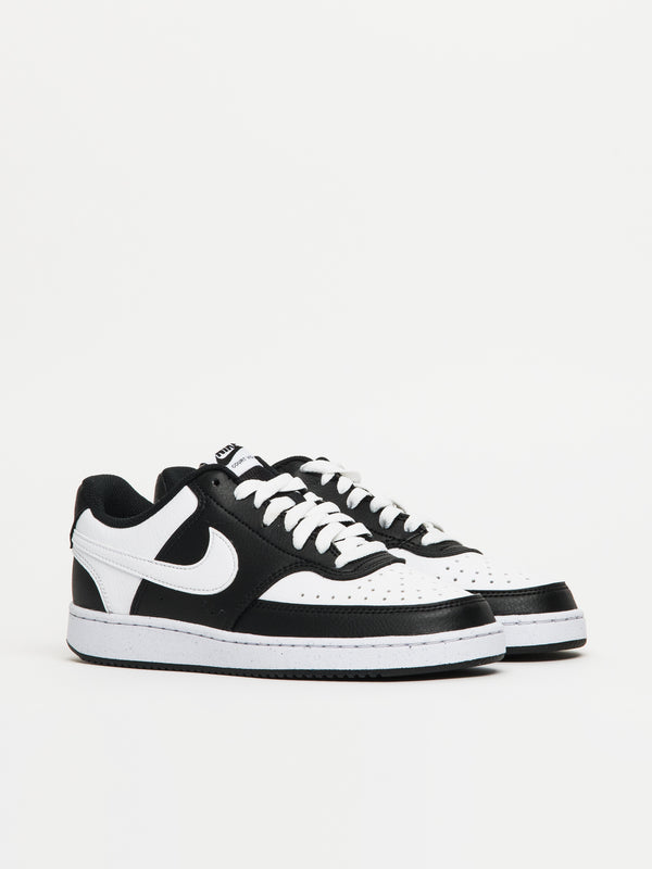 WOMENS NIKE COURT VISION LOW NEXT NATURE SNEAKER - BLACK/WHITE