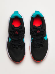 KIDS NIKE STAR RUNNER 4 SHOES - BLACK/BRIGHT CRIMSON/WHITE/DUSTY CACTUS