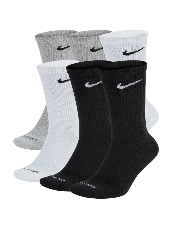 NIKE NIKE EVERYDAY 6PK CREW - MULTI SOCKS - Blackwell Supply Co.