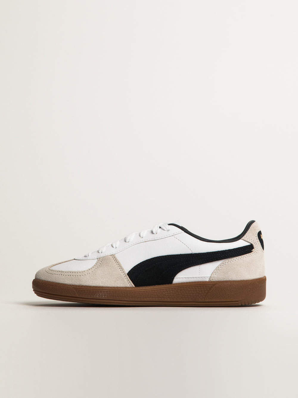 MENS PUMA PALERMO LEATHER SNEAKER - WHITE/VAPOR GRAY/BLACK/GUM