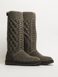 WOMENS UGG CLASSIC CARDI CABLED KNIT BOOT - GREY