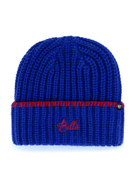 47 BLANKET STITCH CUFF KNIT BILLS BEANIE - BLUE