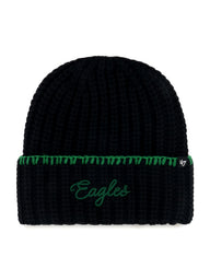 47 BLANKET STITCH CUFF KNIT EAGLES BEANIE - BLACK