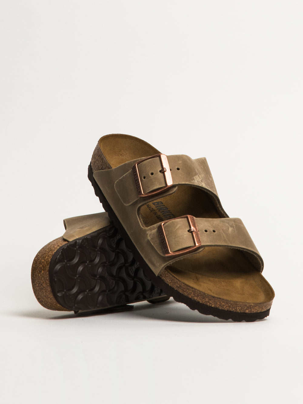 WOMENS BIRKENSTOCK ARIZONA OILED LEATHER SANDALS - TOBACCO BROWN - CLEARANCE
