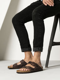 MENS BIRKENSTOCK ARIZONA OILED LEATHER HAVANA SANDALS - HABANA
