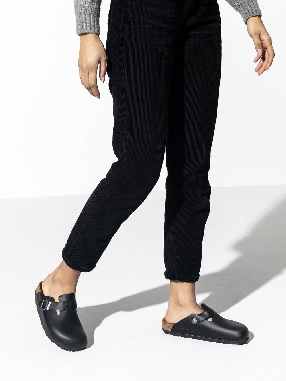 WOMENS BIRKENSTOCK BOSTON CLOG - REGULAR - BLACK