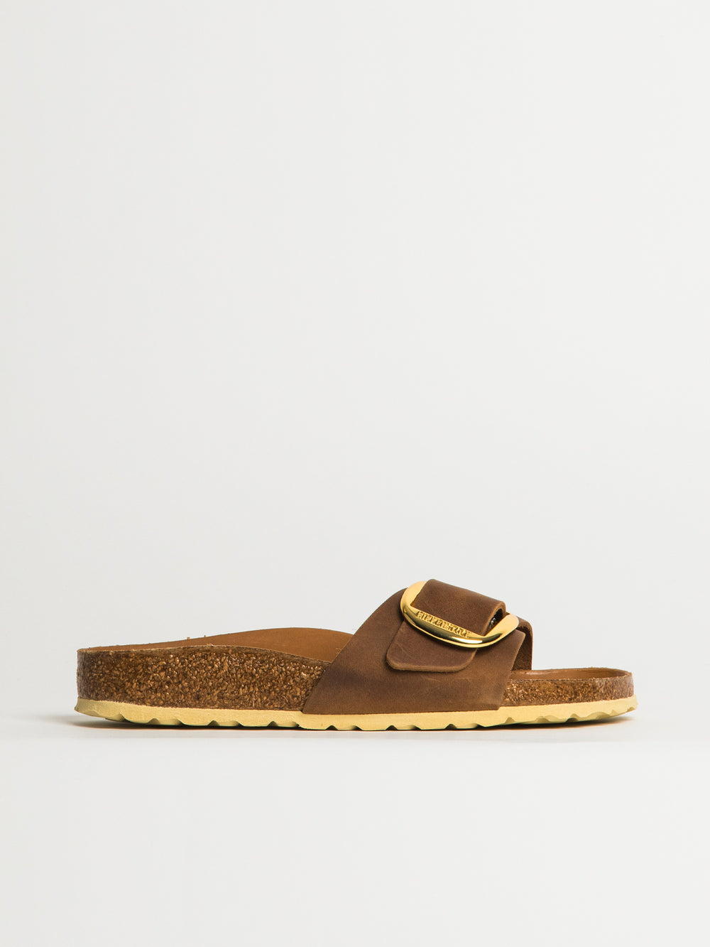WOMENS BIRKENSTOCK MADRID BIG BUCKLE OILED LEATHER SANDALS - MEDIUM/NARROW - COGNAC