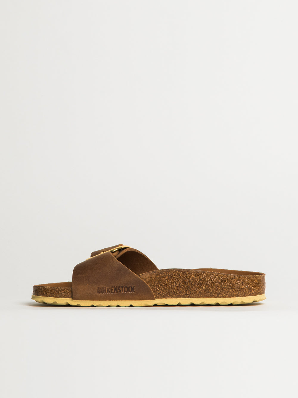 WOMENS BIRKENSTOCK MADRID BIG BUCKLE OILED LEATHER SANDALS - MEDIUM/NARROW - COGNAC