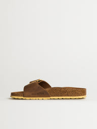 WOMENS BIRKENSTOCK MADRID BIG BUCKLE OILED LEATHER SANDALS - MEDIUM/NARROW - COGNAC