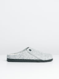 WOMENS BIRKENSTOCK ZERMATT SHEARLING SLIPPERS - LIGHT GREY - CLEARANCE