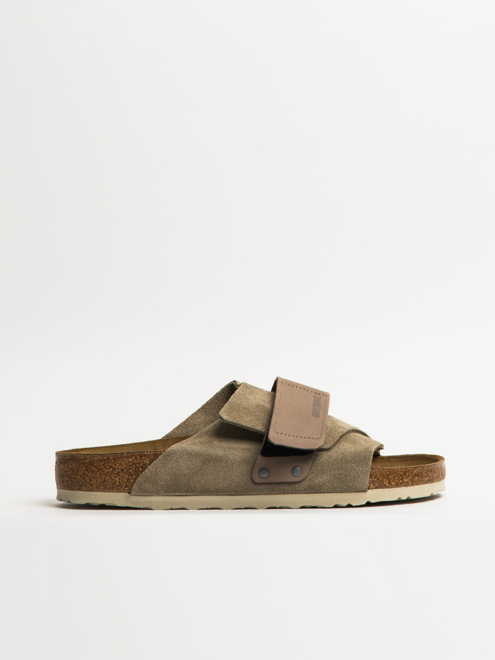 MENS BIRKENSTOCK KYOTO SUEDE NUBUCK SANDALS - TAUPE - CLEARANCE