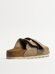 MENS BIRKENSTOCK KYOTO SUEDE NUBUCK SANDALS - TAUPE - CLEARANCE
