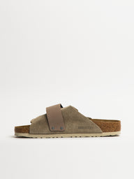 MENS BIRKENSTOCK KYOTO SUEDE NUBUCK SANDALS - TAUPE - CLEARANCE