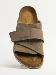 MENS BIRKENSTOCK KYOTO SUEDE NUBUCK SANDALS - TAUPE - CLEARANCE