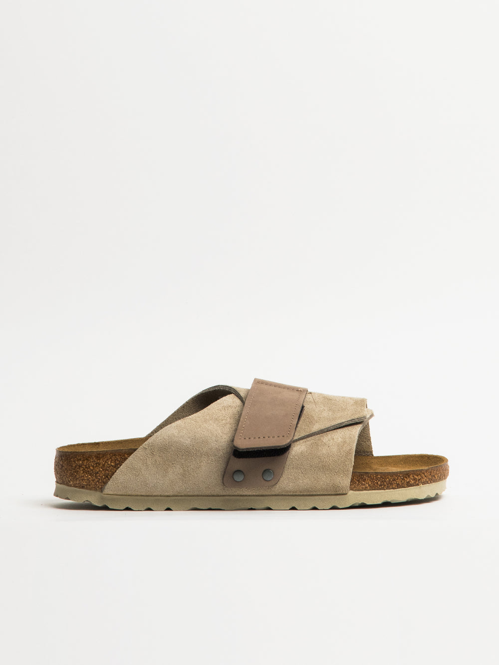 WOMENS BIRKENSTOCK KYOTO SUEDE NARROW SANDALS - TAUPE - CLEARANCE