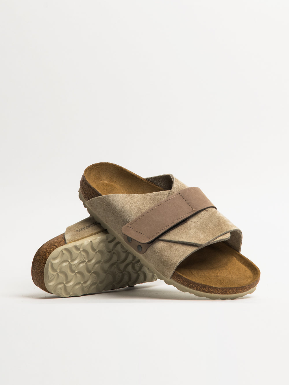 WOMENS BIRKENSTOCK KYOTO SUEDE NARROW SANDALS - TAUPE - CLEARANCE