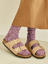 WOMENS BIRKENSTOCK ARIZONA SOFT FOOTBED NUBUCK SANDALS - MEDIUM/NARROW - SAND