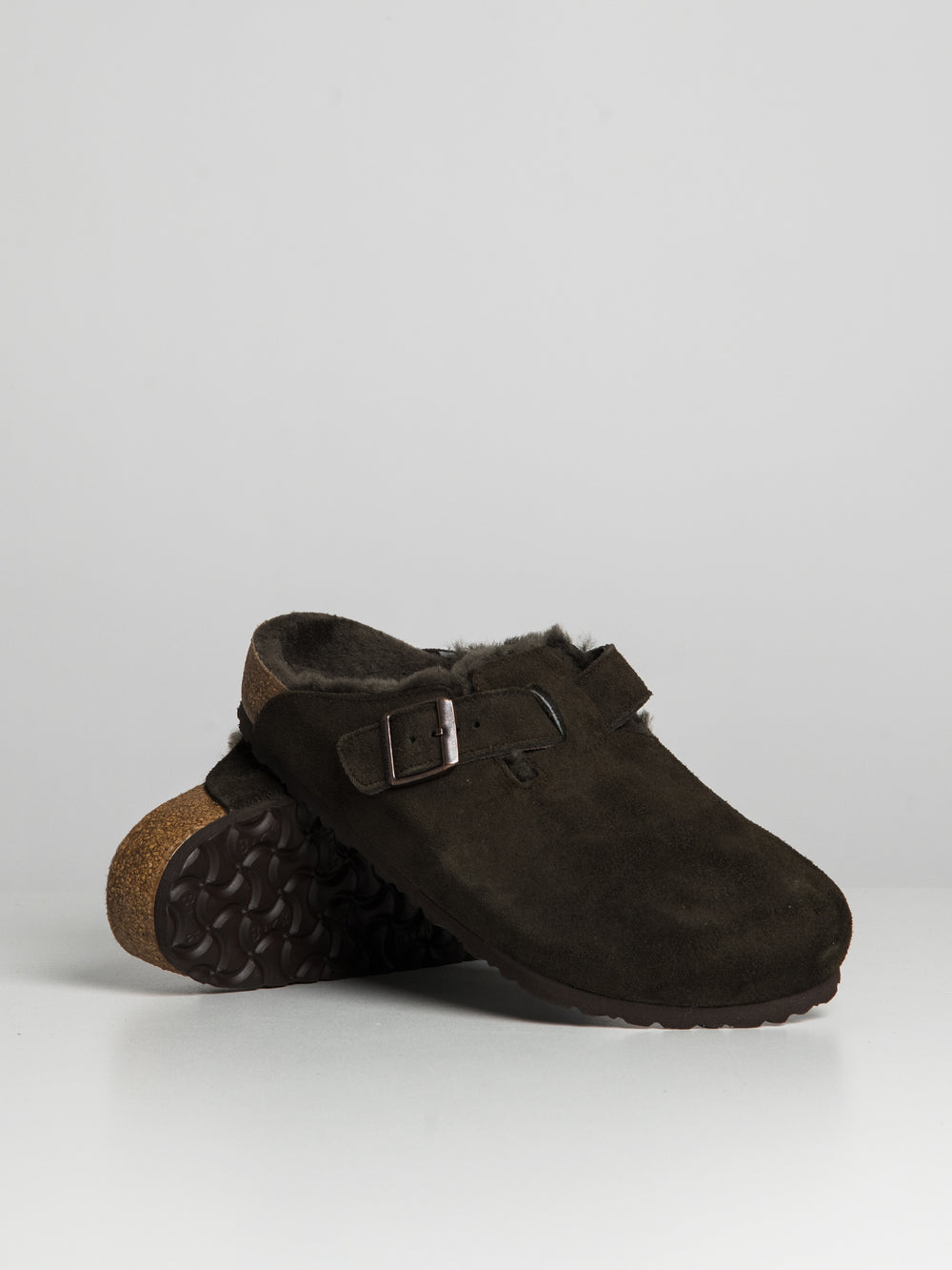 MENS BIRKENSTOCK BOSTON SHEARLING - MOCHA - CLEARANCE