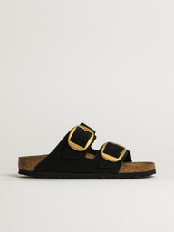 WOMENS BIRKENSTOCK ARIZONA BIG BUCKLE NUBUCK SANDALS - BLACK