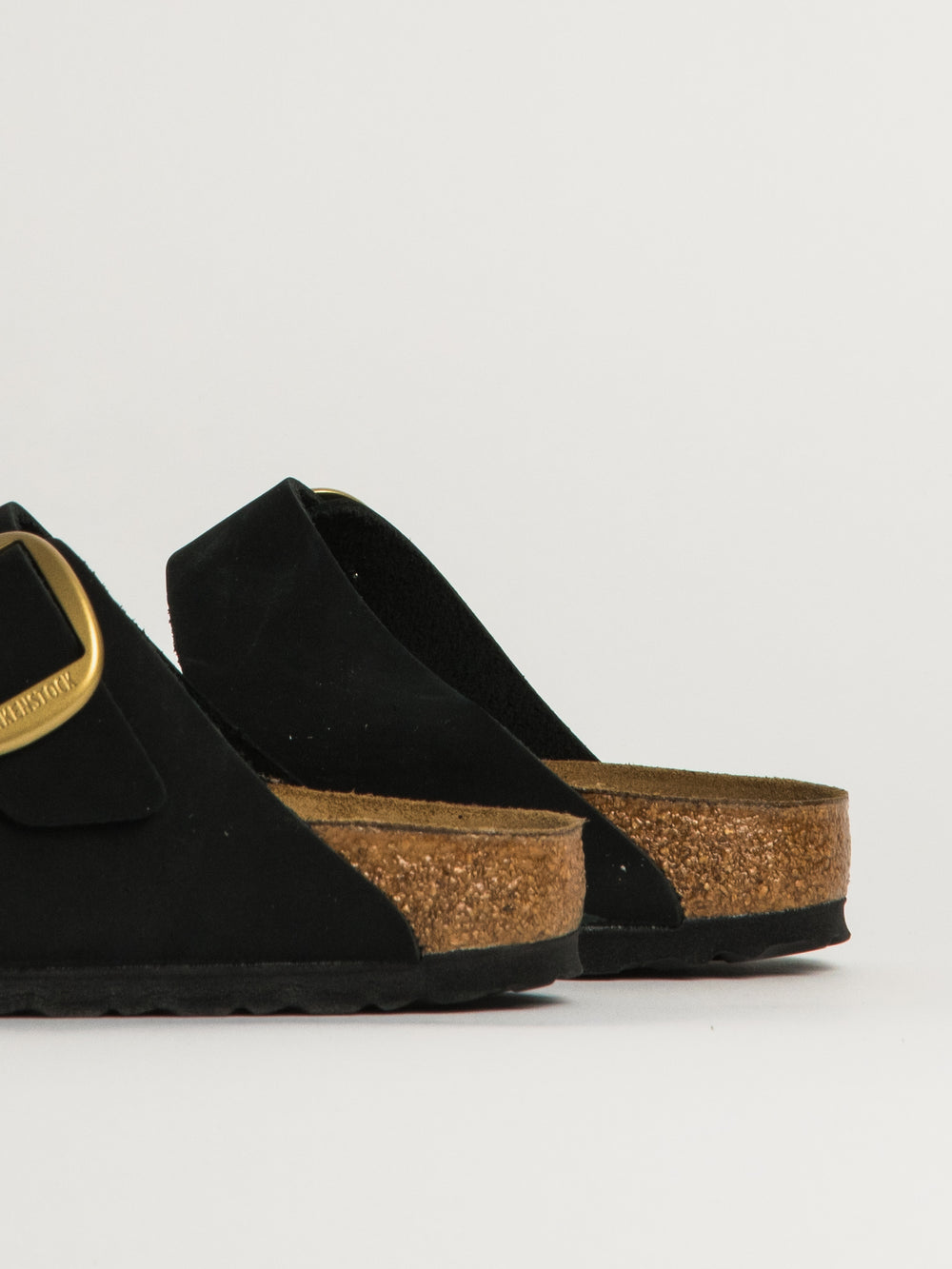 WOMENS BIRKENSTOCK ARIZONA BIG BUCKLE NUBUCK SANDALS - BLACK