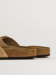 WOMENS BIRKENSTOCK MADRID BIG BUCKLE NUBUCK SANDAL - SAND