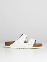 WOMENS BIRKENSTOCK ARIZONA SOFT FOOTBED LEATHER REG SANDALS - WHITE - CLEARANCE