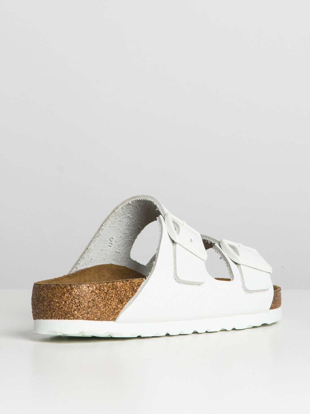 WOMENS BIRKENSTOCK ARIZONA SOFT FOOTBED LEATHER REG SANDALS - WHITE - CLEARANCE