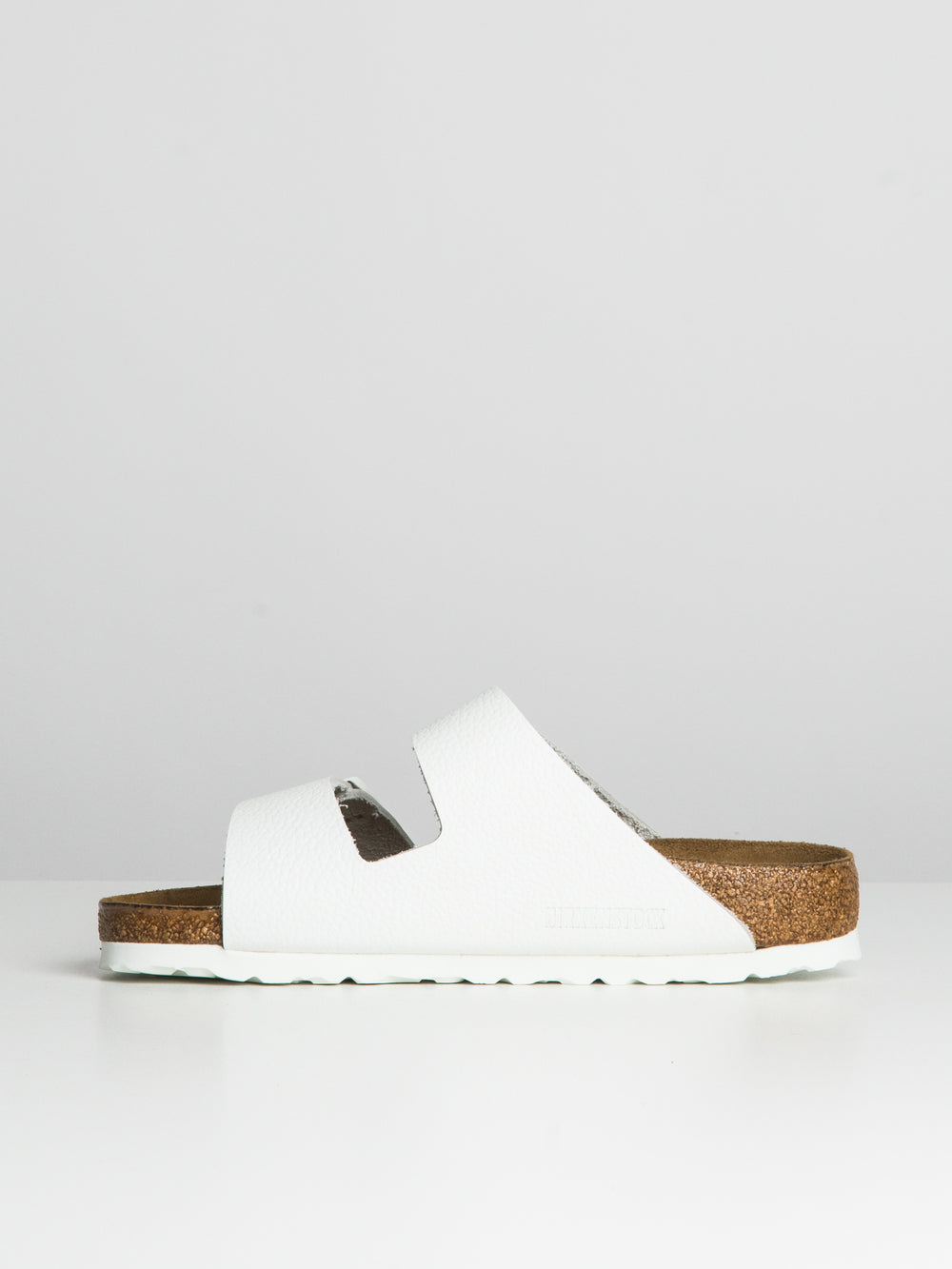 WOMENS BIRKENSTOCK ARIZONA SOFT FOOTBED LEATHER REG SANDALS - WHITE - CLEARANCE