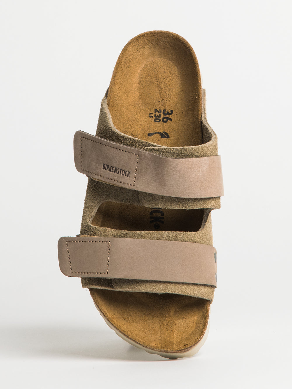 WOMENS BIRKENSTOCK UJI SUEDE NUBUCK SANDALS - MEDIUM/NARROW - TAUPE