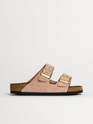 WOMENS BIRKENSTOCK ARIZONA SUEDE SANDALS - REGULAR - LIGHT ROSE