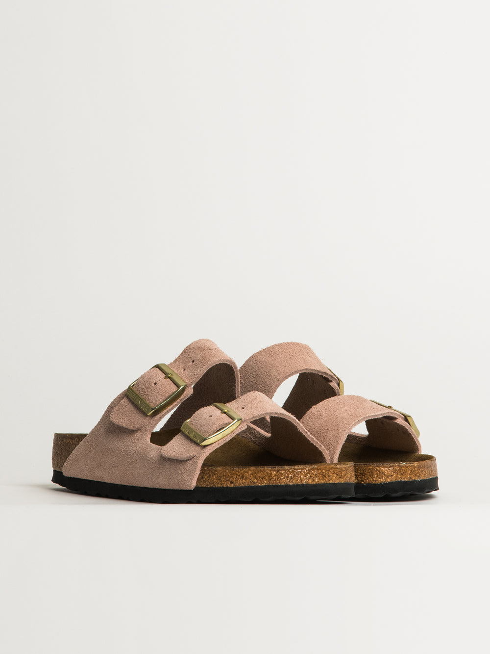 WOMENS BIRKENSTOCK ARIZONA SUEDE SANDALS - REGULAR - LIGHT ROSE