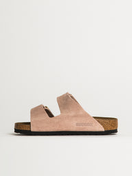 WOMENS BIRKENSTOCK ARIZONA SUEDE SANDALS - REGULAR - LIGHT ROSE