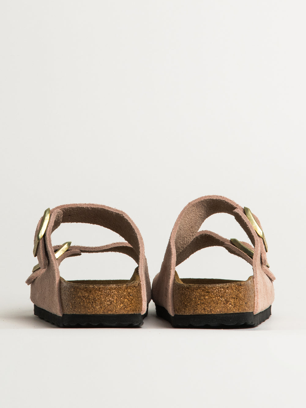 WOMENS BIRKENSTOCK ARIZONA SUEDE SANDALS - REGULAR - LIGHT ROSE