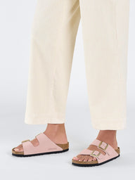 WOMENS BIRKENSTOCK ARIZONA SUEDE SANDALS - REGULAR - LIGHT ROSE