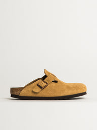 WOMENS BIRKENSTOCK BOSTON SUEDE CLOG - MEDIUM/NARROW - LATTE CREAM